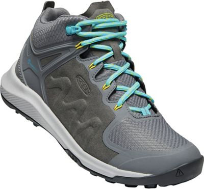 KEEN Women's Explore Mid WP Boot - 7 - Steel Grey / Bright Turquoise product image