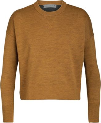 Icebreaker Women's Carrigan Reversible Sweater Sweatshirt - Small - Saffron Heather product image