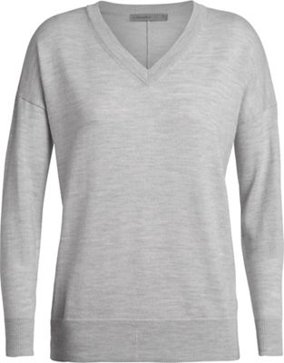 Icebreaker Women's Shearer V Sweater - Small - Steel Heather product image