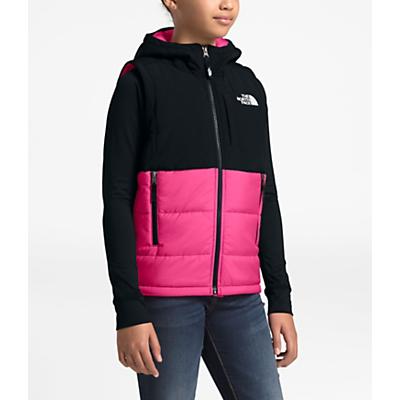 The North Face Youth Balanced Rock Insulated Hooded Vest - Mr. Pink