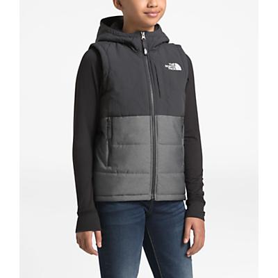 The North Face Youth Balanced Rock Insulated Hooded Vest - TNF Medium Grey Heather