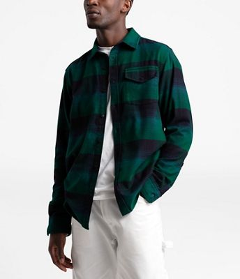 The North Face Men's Stayside Chamois LS Shirt - Small - Night Green Stayin Plaid product image