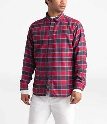 The North Face Men's Thermocore LS Shirt - Small - Cardinal Red Toast Plaid product image