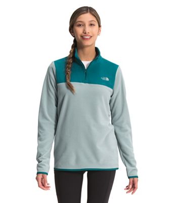 The North Face Women's TKA Glacier 1/4 Zip Top - XS - Silver Blue / Shaded Spruce product image