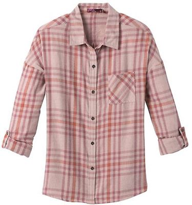 Prana Women's Percy Top - Small - Mauve Macro Plaid product image