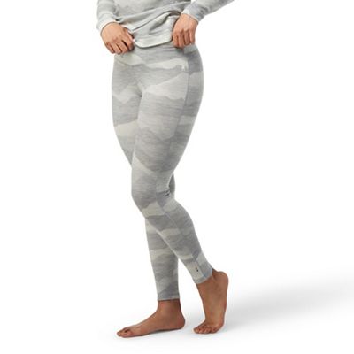 Smartwool Women's Classic Thermal Merino Base Layer Pattern Bottom - Large - Light Grey Mountain Scape product image
