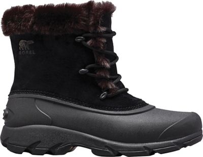 SOREL Snow Angel Faux Fur Detail Waterproof Boot in Black at Nordstrom, Size 10