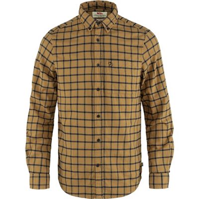 Fjallraven Men's Ovik Flannel Shirt - Small - Buckwheat Brown/Dark Navy product image