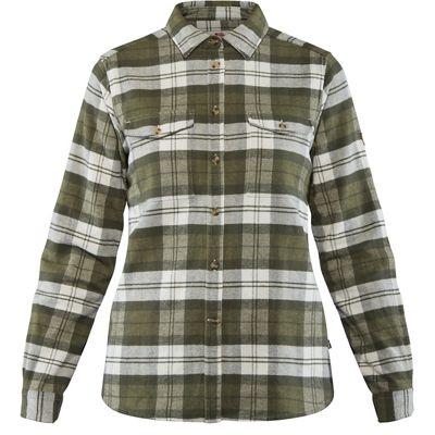 Fjallraven Women's Ovik Heavy Flannel Shirt - Large - Green product image