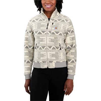 Carhartt Women's High Pile Fleece Jacket - Small - Malt Geo Aztec product image