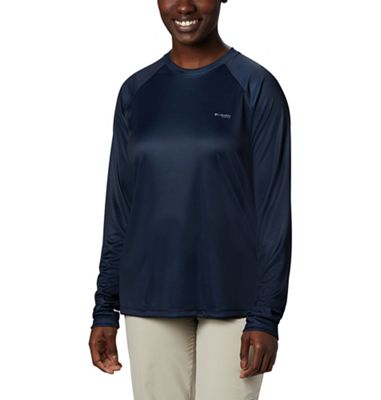 Columbia Women's Tidal PFG Printed Triangle LS Tee - Large - Collegiate Navy / Tropical Print product image