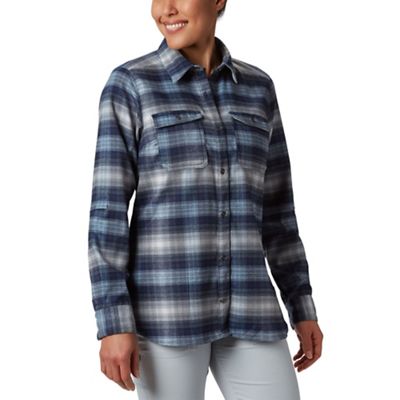 Columbia Women's Bryce Canyon Stretch Flannel - XS - Dark Nocturnal Plaid product image
