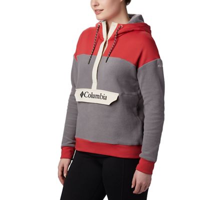 Columbia Women's Exploration Fleece Anorak - Small - City Grey / Daredevil product image
