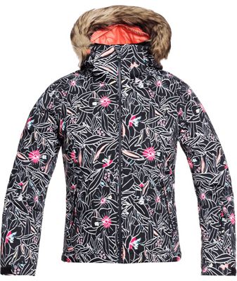 Roxy Girls' American Pie Jacket - 12/Large - True Black Outlines product image