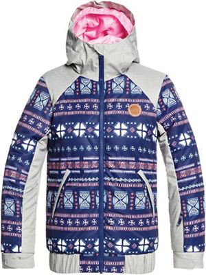 Roxy Girls' Lowland Jacket - 12/L - Medieval Blue/Impala Stripes product image