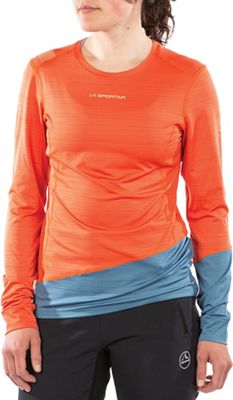 La Sportiva Women's Dash Long Sleeve Top - Large - Paprika/Atlantic product image