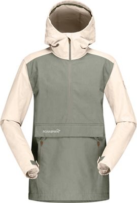 Norrona Womens Svalbard Cotton Anorak Jacket - Large - Ecru / Sandstone