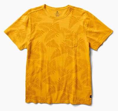 Roark Men's Printed Well Worn Crew - Small - Dirty Gold product image