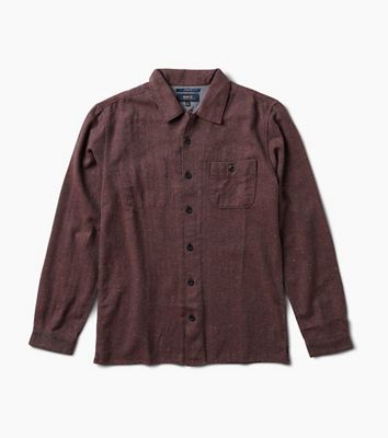 Roark Men's Wild Camp Long Sleeve Shirt - Small - Burgundy product image