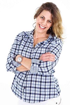 Dovetail Women's Givens Work Shirt - Medium - Indigo Plaid product image
