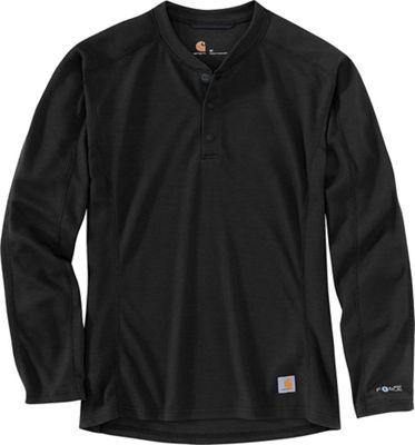 Carhartt Men's Base Force Midweight Classic Henley (Tall) - XL - Black product image