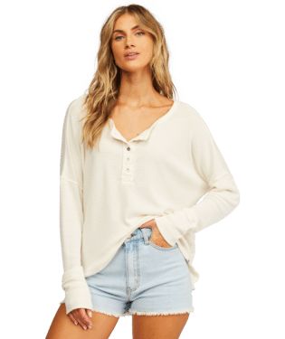 Billabong Women's Any Day Top - Small - Salt Crystal 1 product image