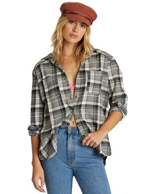 Billabong Womens East Light Top - Large - Black White