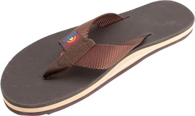 Rainbow Womens Classic Single Layer Rubber Sandal - Small - Brown