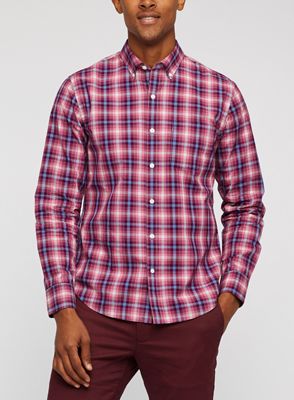 Bonobos Mens Washed Button Down Shirt - Medium Regular - Shaw Plaid