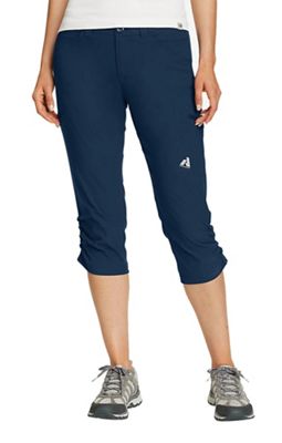 Eddie Bauer First Ascent Womens Guide Capri - 0 - Medium Indigo