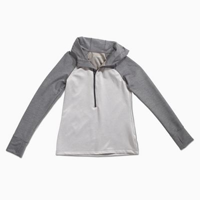Stonewear Design Women's Beta Hoody Quarter Zip - Small - Light Heather Grey / Heather Grey product image