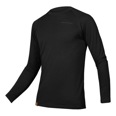 Endura Mens BaaBaa Blend L/S Base Layer Top - Small - Black