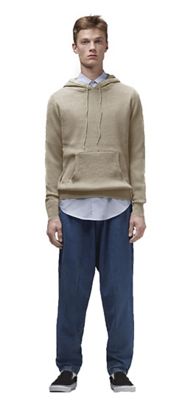 Hoodlamb Mens Knit Hoodie - Small - Beige