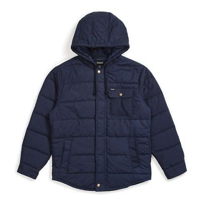 Brixton Mens Cass Hooded Jacket - Large - Navy