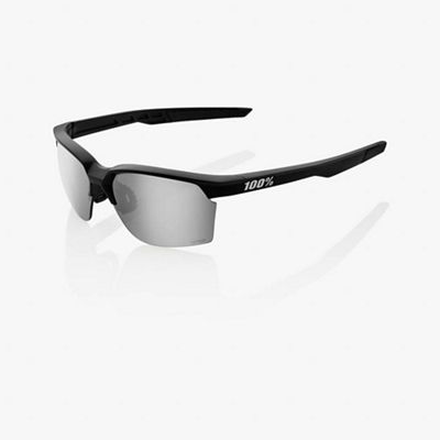 100% Sportcoupe Sunglasses - One Size - Matte Black / HiPER Silver Mirror L