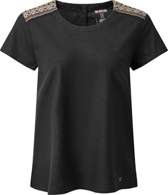 Sherpa Womens Kiran Embroidery Top - Large - Black