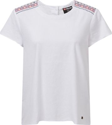 Sherpa Womens Kiran Embroidery Top - Medium - Katha White