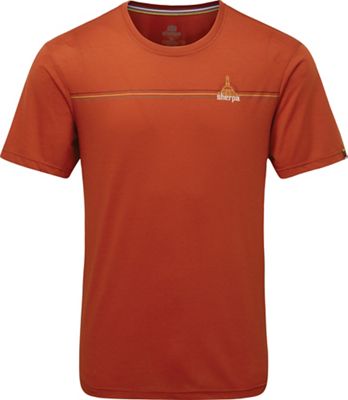 Sherpa Mens Swayambu Tee - Small - Teej Orange