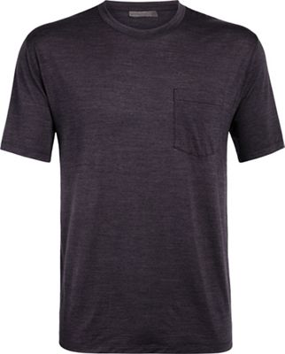 Icebreaker Mens Nature Dye Drayden SS Pocket Crewe - XL - Tannin