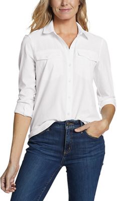 Eddie Bauer Travex Women's LS Departure 2.0 Shirt - Large - Snow product image