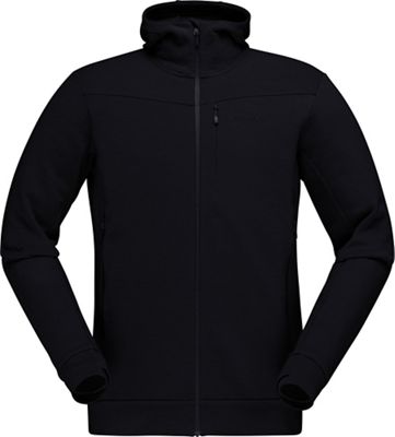 Norrona Mens Falketind Warmwool2 Stretch Zip Hoodie - Large - Caviar
