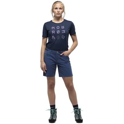 Norrona Womens Svalbard Light Cotton Short - Small - Indigo Night