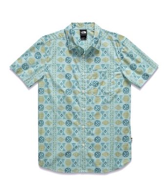 The North Face Men's Baytrail Pattern SS Shirt - Small - Coastal Green Song Lines Print product image