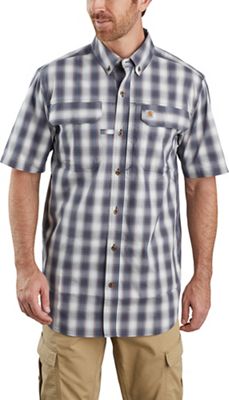 Carhartt Men's Force Relaxed-Fit Lightweight SS Button-Front Plaid Shi - Small - Bluestone product image