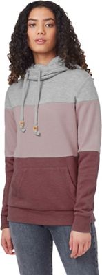 Tentree Women's TreeFleece Banshee Hoodie - XS - Hi Rise Grey Heather/Orchid Pink/Apple Butter Red product image