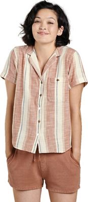 Toad & Co Women's Camp Cove SS Shirt - Large - Salt Stripe product image