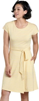 Toad & Co Women's Cue Wrap SS Dress - Medium - Dusty Citron Stripe product image