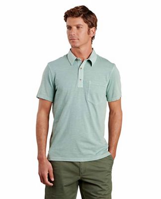 Toad & Co Men's Primo SS Polo - Medium - Pale Slate product image