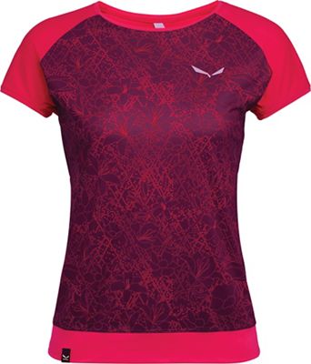 Salewa Women's Pedroc Print Dry Short Sleeve Shirt - XS - Virtual Pink product image
