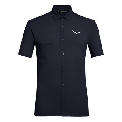 Salewa Men's Puez Minicheck 2 Dry SS Shirt - Small - Premium Navy product image